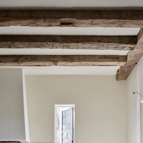 Kate Abt Design on Instagram: "When a kitchen stops you in your tracks. Absolute perfection @annaboothinteriors Styling @eleanor_roper_interiors_style 📷 @emilyfollowillphotographer . . . . . . #kateabtdesign #kitchendesign #kitcheninspiration #beams #neutraldecor #postwhatyoulove #curatedinteriors #loveyourhabitat #houseandgarden #homesandgardens #archdigest #vogueliving #interiors123 #interiorstyling #architecturaldetail #kitchenhood" French Oak Floors, Highlands North Carolina, Reclaimed Beams, Arch Digest, French Oak Flooring, Ceiling Detail, Vogue Living, Kitchen Hoods, All Things New