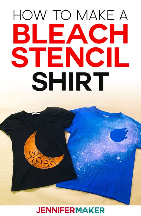 DIY Bleach Stencil Shirt Made on a Cricut with Freezer Paper and Vinyl | Bleached Spray T-Shirt #cricut #tshirt #stencil Stencil Shirts, Bleach Spray Shirt, Shirt Bleaching, Bleach Stencil, Stencil Shirt, Gym Modern, Bleach Spray, T Shirt Stencils, Tshirt Design Diy