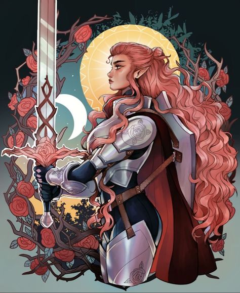 Dnd Paladin, Dungeons And Dragons Characters, Dnd Art, D&d Dungeons And Dragons, Fantasy Warrior, Female Character Design, Dnd Characters, Character Portraits, Cute Characters