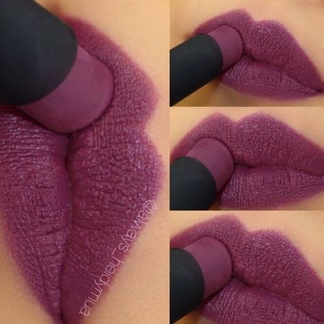 :) French Nails Glitter, Color Uva, Fall Lips, Wet And Wild, Purple Lipstick, Makeup Obsession, Kat Von D, Love Makeup, Pretty Makeup