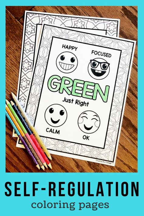 Help kids learn about emotions and levels/zones of self-regulation through coloring. Resource Room Teacher, Feelings Activities, Zones Of Regulation, Self Contained Classroom, Teaching Social Skills, Social Emotional Development, School Social Work, Emotional Awareness, School Psychology