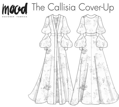 The Callisia Cover-Up - Free Sewing Pattern - Mood Sewciety Mood Sewciety, Mood Designer Fabrics, Patron Vintage, Free Sewing Pattern, Mood Fabrics, Diy Sewing Clothes, Clothes Sewing Patterns, Fashion Sewing Pattern, Dress Sewing Patterns