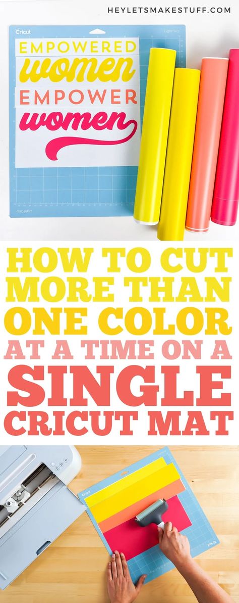 How To Use Two Colors Of Vinyl On Cricut, How To Do Multiple Color Vinyl On Cricut, Cricut Multiple Color Vinyl, Iron On Vinyl Ideas, Cricut Cardstock Projects, Cricket Joy, Cricut Videos, Craft Cricut, Cricut Iron On Vinyl