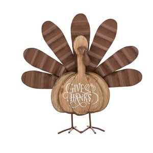 Thanksgiving Turkey Decor, Thanksgiving Tabletop Decor, Wooden Turkey, Turkey Table, Indoor Fall Decor, Fall Tabletop Decor, Turkey Decor, The Creeper, Wood Pumpkins