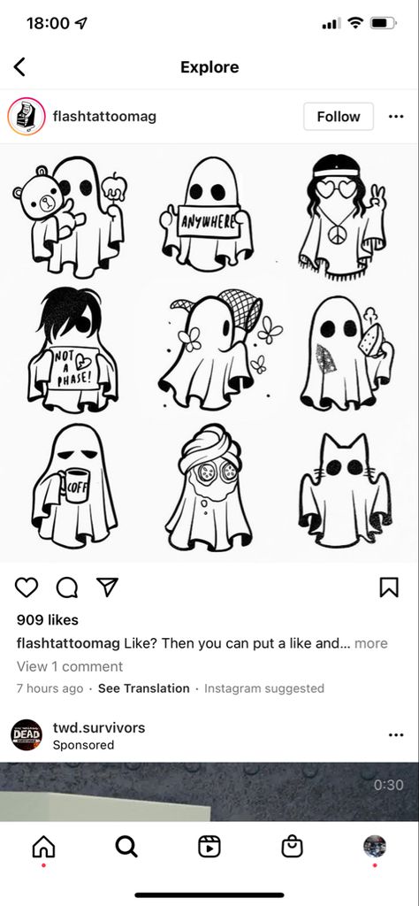 Cute Spooky Best Friend Tattoos, Emo Ghost Tattoo, Small Best Friend Tattoos Halloween, Spooky Best Friend Tattoos Ghost, Ghost And Coffee Tattoo, Ghost Tattoo Flash Sheet, Matching Ghost Tattoos For 3, Tattooed Ghost Tattoo, Matching Ghost Tattoos Trio