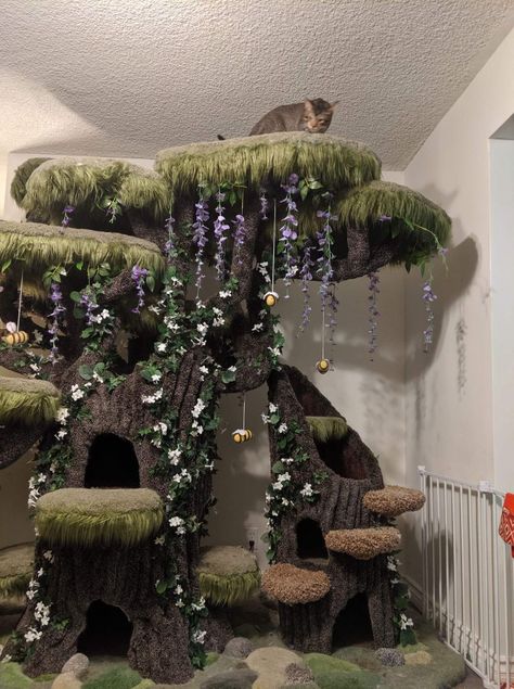 Cat Room Decor, Katt Grejer, Cat Tree House, Diy Cat Tree, Cat House Diy, Cat Towers, Animal Room, Cute Bedroom Decor, Dream Room Inspiration