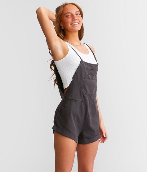 Billabong Wild Pursuit Romper - Women's Rompers/Jumpsuits in Off Black | Buckle Short Overalls Outfit, Overalls Outfit Short, Shorts Romper Outfit, Overalls Outfit, Short Romper, Casual Rompers, Romper Outfit, Cute Rompers, Cute Everyday Outfits