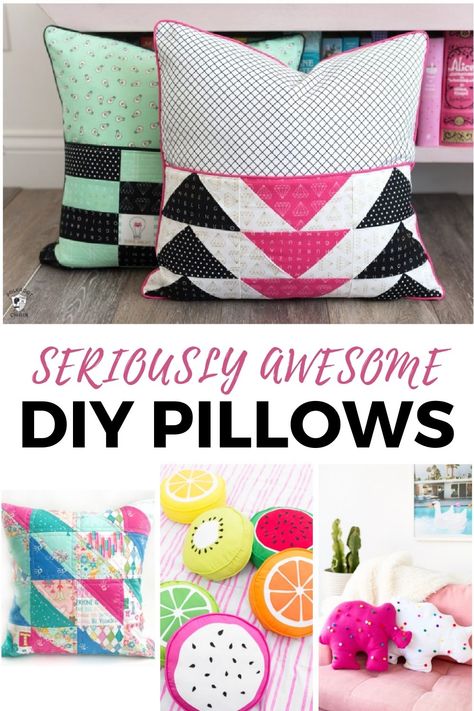 Awesome Free DIY Pillow Cover Patterns – VickyMyersCreations Pillow Cover Patterns, Making Throw Pillows, Candy Pillows, Quilted Pillow Covers, Cushion Cover Pattern, Diy Pillow, Pillow Covers Pattern, Creative Pillows, Diy Pillow Covers