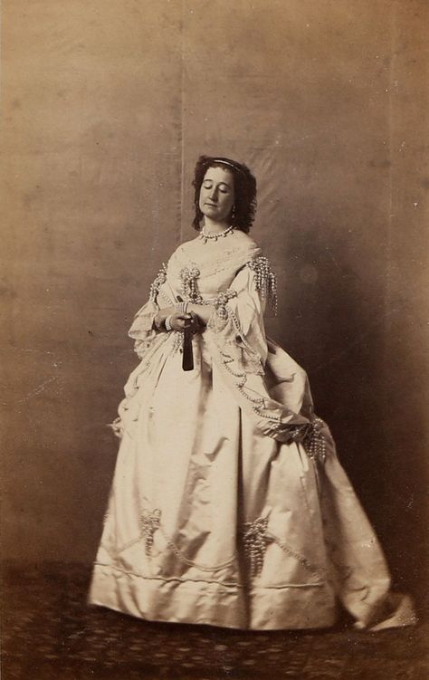 Empress Eugenie as Marie Antoinette | Gods and Foolish Grandeur Empress Eugenie, Royal Photography, France Outfits, French Royalty, Antique Photography, French History, French Empire, Victorian Clothing, Napoleon Iii