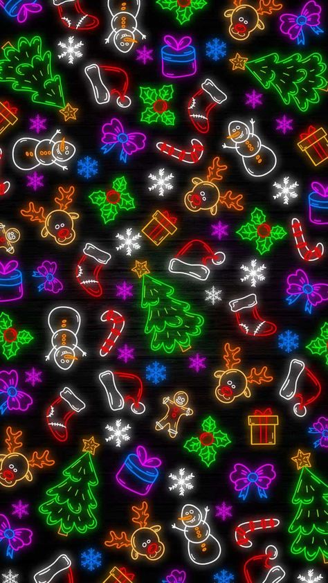 Neon Christmas Wallpaper, Neon Iphone Wallpaper, For Iphone Wallpapers, Christmas Wallpapers For Iphone, Christmas Screen Savers, Christmas Lights Wallpaper, Wallpapers For Phone, Merry Christmas Wallpaper, Christmas Backgrounds