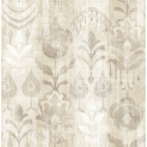 A-Street Prints Pavord Neutral Floral Shibori Wallpaper - Bed Bath & Beyond - 40221515 Master Bath Wallpaper, Accent Wall Bedroom Wallpaper, Design Terrace, Ivory Wallpaper, Bohemian Wallpaper, Washable Wallpaper, A Street Prints, Neutral Wallpaper, Wallpaper For Sale