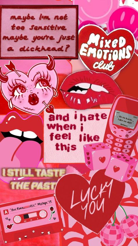 #pinkandred #pink #red #valentines #antivalentines #mixedemotions Pink Red Aesthetic Wallpaper, Pink Red Background Aesthetic, Pink Red Heart Aesthetic, Pink And Red Heart Wallpaper, Red And Pink Aesthetic, Dark Pink Aesthetic Collage, Mixed Emotions, Pink Love, Aesthetic Iphone Wallpaper