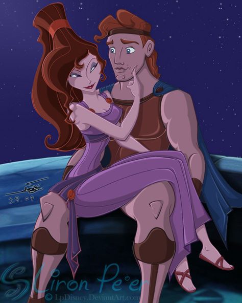 Hercules and Megara by Mareishon on DeviantArt Megara Disney, Meg Hercules, Couples Disney, Princess And Prince, Disney Romance, Disney Hercules, Images Disney, Disney Artwork, Disney Addict