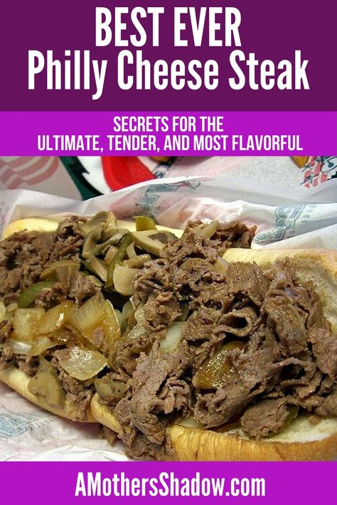 Best Philly Cheesesteak Marinade, Shadow Steak Recipes, Diy Philly Cheese Steak Sandwiches, Philly Cheese Steak Seasoning, Philly Cheese Steak Meat, Philly Cheese Sandwich, Philly Cheese Steak Sandwich Recipe, Cheese Steak Sandwich Recipe, Steak And Cheese Sub