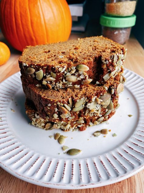 Low-sugar Pumpkin Bread - Mini Batch Baker Pumpkin Recipes Baked Goods, Pumpkin Bread For Diabetics, Pumpkin Bread Low Sugar, Low Sugar Pumpkin Desserts, Low Sugar Desserts Easy, Low Sugar Pumpkin Bread, Low Sugar Dessert Recipes, Healthy Pumpkin Bread, Low Sugar Desserts