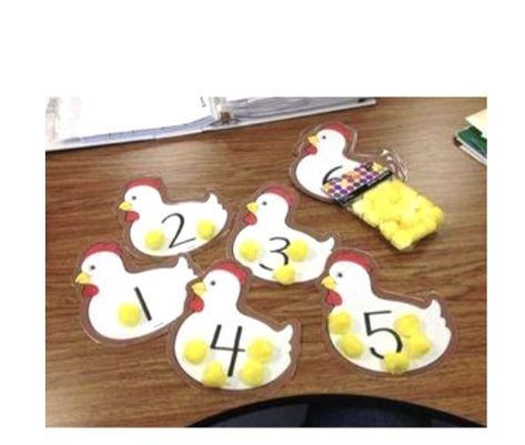 Hen Activities For Preschool, Farm Counting Activities Preschool, Farm Math Activities Preschool, Counting Numbers 1-20 Activities, The Little Red Hen Activities, Farm Theme Preschool, Hen Farm, Farm Preschool, Nursery Activities