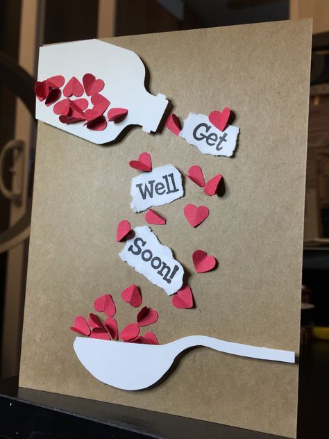 Ideas For Get Well Cards, Get Well Craft, Diy Get Well Cards Handmade, Get Well Soon Cards Handmade, Get Well Soon Diy Gifts, Get Well Poster Ideas, Get Well Soon Diy Cards, Get Well Soon Ideas, Pop Up Get Well Cards Diy