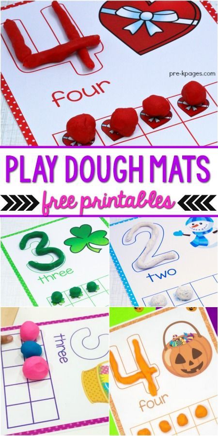 Free Printable Play Dough Mats - Pre-K Pages. Do your kids like to play with play dough? Check out all these FREE printable play dough mats for hours of learning and fun! #preschool #prek #prekpages Free Printables For Kids, Play Dough Mats, Pre K Pages, Dough Mats, Tattoo Line, Playdough Activities, Free Preschool Printables, Printables For Kids, Pre K Activities