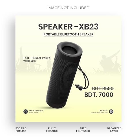 Speaker social media design social media... | Premium Psd #Freepik #psd #speaker #loudspeaker #speakers #bluetooth Instagram Banner, Social Media Post Template, Design Social Media, Ad Creative, Creative Ads, Bluetooth Speakers Portable, Portable Speaker, Loudspeaker, Instagram Story Ideas