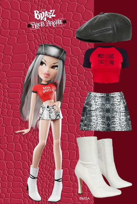 Bratz Doll Outfits Inspiration, Rebelde Concert, Bratz Core, Bratz Birthday, Bratz Outfit, Bratz Fashion, Monster High Costume, Cartoon Clothes, Halloween Parejas