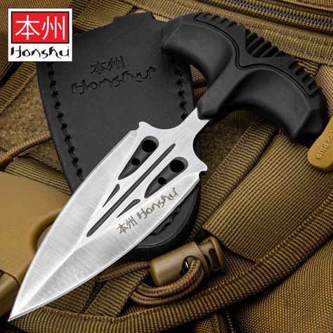 Honshu Large Covert Defense Push Dagger And Sheath – 7Cr13 Stainless Steel Blade, Molded TPR Handle – Length 5 7/8” Steel Boots, Apocalypse Survival Gear, Push Dagger, Apocalypse Survival, Personal Defense, Personal Protection, Cool Knives, Injection Moulding, Survival Gear