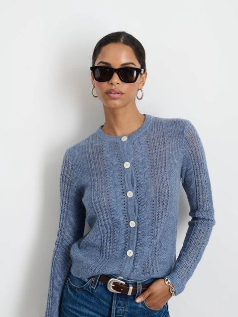 Addison Cardigan – Alex Mill Sweater Tucked Into Jeans, Autumn Knitwear, Alex Mill, Crop Cardigan, Buy Sweaters, Cardigan Knit, Button Front Cardigan, Fashion People, Friends Fashion