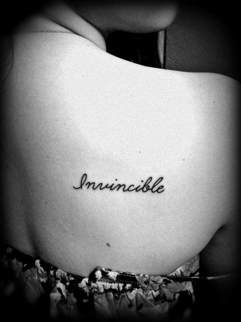 Invincible on my foot Invincible Tattoo, Hearts Desire, Wedding Album, Body Mods, Tattoos And Piercings, Quotes To Live By, Tattoo Quotes, Tatting, Piercings