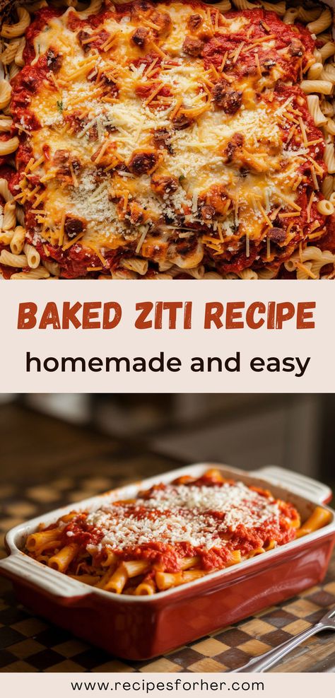 This Baked Mostaccioli With Ground Beef offers all the cheesy goodness you love in a baked pasta dish. Perfect for family dinners or gatherings! #BakedZiti #PastaRecipes #GroundBeefRecipes Mostaccioli Recipe, Baked Mostaccioli Recipe, Baked Mostaccioli, Recipe With Ground Beef, Ziti Recipe, Ziti Recipes, Baked Ziti Recipe, Baked Pasta, Cozy Meals