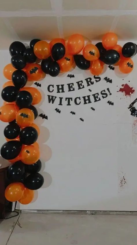 Psychic Party, Halloween Backdrop Ideas, Diy Halloween Backdrop, Haunted Party, Halloween Party Backdrop, Halloween Office Party, Halloween Themed Birthday Party, Halloween 1st Birthdays, Halloween Party Photo