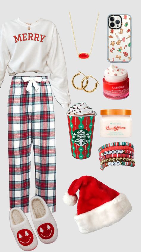 Preppy Christmas Outfit, Pajama Day At School, Cute Christmas Pajamas, Christmas Outfit Inspiration, Boho Winter Outfits, Christmas Dress Up, Comfy Outfits Winter, Christmas Fits, Cute Christmas Outfits