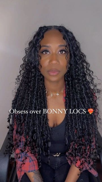 LOCKED IN BRI LLC on Instagram: "It’s hard not to OBSESS over Bonny Locs ! ❤️‍🔥 March is booked! April books open on March 21st at 7pm. Bookings will be limited for April ♥️ Bonny Locs have human curls throughout and on the ends. Luxe Bonny Locs has extra extra curls ❤️‍🔥 Bonny Locs kits are now available for order! New Year sale!! Take 20% off Website: Lockedinbri.net 💥HAIR IS INCLUDED WITH ALL STYLES ! ▫️I offer 9 different Loc styles/ All are light weight and tension free ✨ ▫️All styl Faux Locs With Curls At The End, Bonny Locs, Curly End Locs, Locs With Curls At The End, Different Loc Styles, Locs Bohemian, Jah Locs, Locs With Curly Ends, Books Open