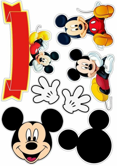 Bolo Do Mickey Mouse, Mickey Mouse Wall Decals, Mickey Birthday Cakes, Happy Birthday Mickey Mouse, Mickey Mouse Clubhouse Cake, Mickey Mouse Cake Topper, Mickey Mouse Sketch, Mickey Decorations, Mickey Mouse Bday