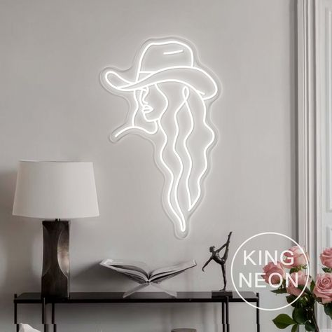 #NeonLightSigns #BrightIdeas #NeonSigns #BrightIdeas Western Salon Decorating Ideas, Cowgirl Office Decor, Cowgirl Bedroom Aesthetic, Western Salon Decor, Western Glam Decor, Girly Western Bedroom, Cowgirl Aesthetic Room, Cowgirl Room Ideas, Cowgirl Office