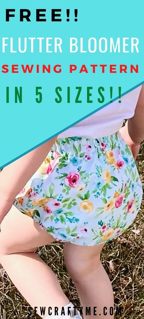 Find out how to make flutter baby bloomers the easy way! Free bloomer pattern for babies. Learn how to make homemade baby bloomers. These high waisted bloomers can be made quickly when you download this free pattern and follow the easy tutorial. This sewing pattern is perfect for beginners. This project is great for a DIY baby shower gift. Have fun while creating stylish flutter style diaper covers. Free Bloomers Sewing Pattern, Nappy Cover Pattern Free, Free Bloomers Pattern, Bloomer Pattern Free, Sewing Ideas For Beginners Clothes, Bummies Sewing Pattern Free, Bloomers Pattern Free, Grandma Kit, Baby Bloomers Pattern Free