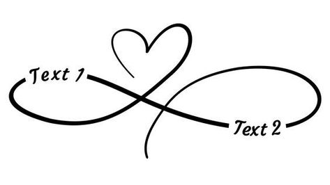 Free Tattoo Generator | Tattoo Designer with custom Text Heart Infinity Symbol Tattoo, Infinity Symbol With Heart, Infinity And Heart Tattoo, Forever Infinity Tattoo, Blended Family Tattoo, Infinity Tattoos For Women, Infinity Tattoo Designs With Name, Infinity Tattoo With Kids Names, Forever Tattoo Ideas