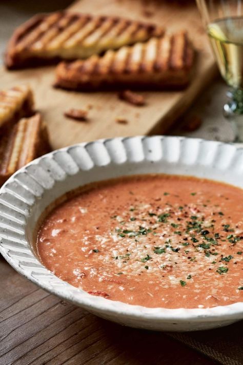 Ina Garten Creamy Tomato Bisque - Ina Garten Eats Creamy Tomato Bisque, Philly Steak Sandwich, Tomato Bisque Recipe, Tomato Bisque Soup, Steak Sandwiches, Bisque Soup, Philly Steak, Creamed Leeks, Bisque Recipe