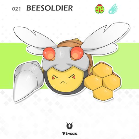 The fighting bee of Newzar region, designed by Vincas. Pokemon Storm and Pokemon Quake. Pokemon Lorelei, Pokemon Drawings, Monster Design, Art Characters, Angry Birds, Bugs, Pikachu, Concept Art, Pokemon