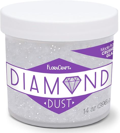 Floracraft Diamond Dust 14oz-Iridescent Christmas Shadow Boxes, Diamond Dust, Plastic Jars, Diamond Glitter, Glitter Glass, Wreath Crafts, Shadow Boxes, Beautiful Textures, Gsm Paper