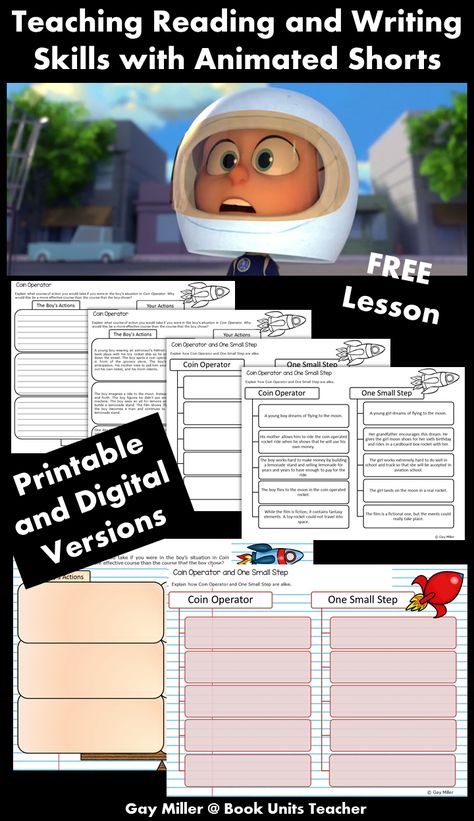 Teaching Reading and Writing Skills with the Animated Shorts Animated Shorts For The Classroom, Pixar Shorts For Teaching, Eal Activities, Educational Documentaries, Reading Strategies Anchor Charts, Classroom English, Reading And Writing Skills, Comprehension Games, Classroom Assistant