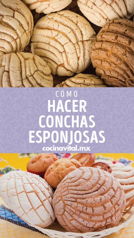 Mexican Pastries Pan Dulce, Conchitas Recipe, Conchas Recipe, Conchas Pan, Mexican Sweets, Mexican Pastries, Mexican Sweet Breads, Mexican Bread, Mexican Dessert Recipes