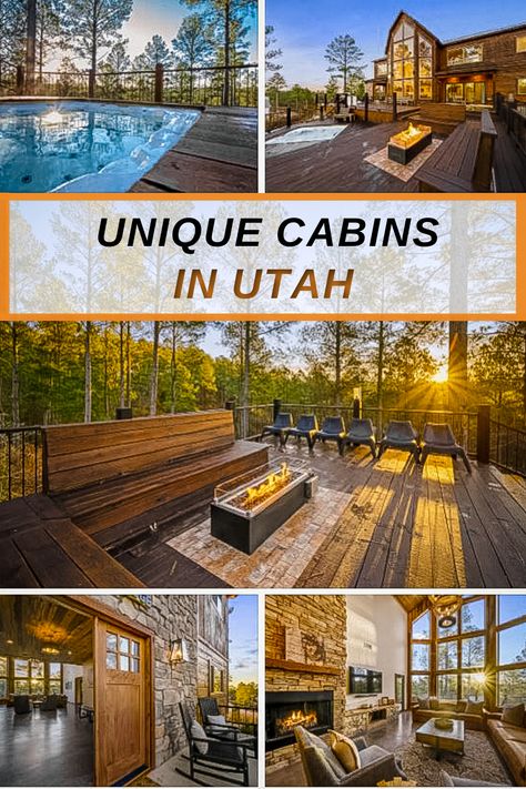 Best and most unique cabins for rent in Utah Hygge Travel, Unique Cabin, Country Vacation, Mountain Cabin Rentals, Log Cabin Rentals, Riverside Cottage, Luxury Log Cabins, Cabin Trip, Utah Vacation