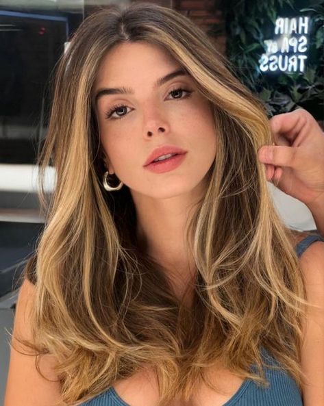 40 Fabulous Looks with Blonde Highlights on Brown Hair for 2023 Honey Blonde Face Framing Highlights, Brown Hair With Blonde Streaks, Blonde Highlights On Brown, Blonde Highlights On Brown Hair, Highlights On Brown Hair, Hair Caramel, Blonde Lowlights, Rambut Brunette, Blonde Streaks