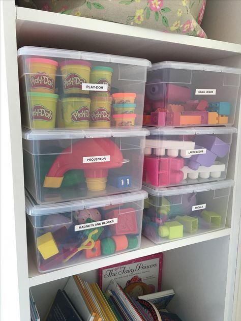 Toy storage Children’s Bedroom Toy Storage, Fidget Toy Storage Ideas, Organize Playdoh, Play Doh Organization Storage, Small Kid Room Organization, Small Living Room Toy Storage Ideas, Play Dough Organization, Play Doh Storage, Playdough Organization