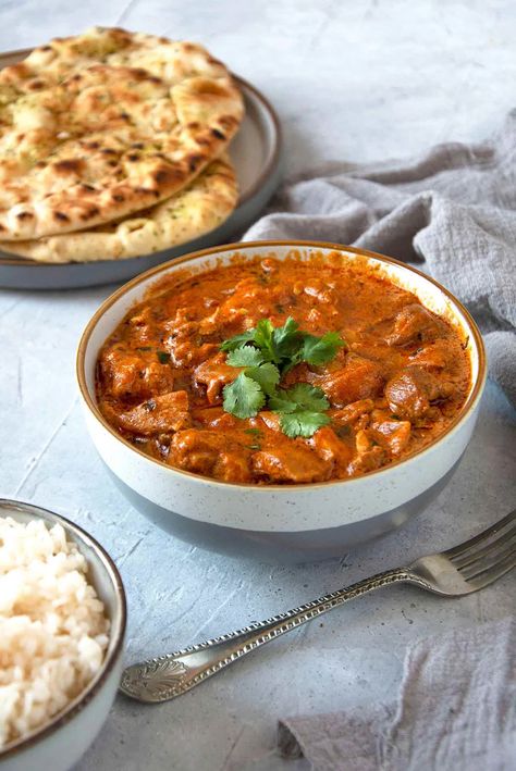 Often overlooked at Indian restaurants, butter chicken really can be a truly captivating dish. Give this version a try and see what you think. #butterchicken #garammasala #tomatocurry Butter Chicken Indian, Chicken Butter Masala, Amish Potato Salads, Chicken Indian, Rice In The Oven, Butter Masala, Tomato Curry, Butter Chicken Recipe, Creamy Tomato Sauce