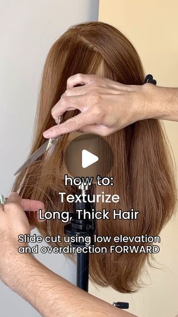 Justin Toves-Vincilione on Instagram: "How To Texturize ✂️ Long, Thick Hair  . Learn how I approach highly dense hair that needs to look and feel weightless using @arcscissors & professional haircutting techniques!  . I share my salon efficient techniques that bring me results everytime so lmk if this help you behind the chair!  . I am using my Paragon II 7” scissor - notice I did not die blenders! I will often complete the entire cut with this scissor alone because of it’s versatility ✂️ use code JUSTIN15 for 15% off ;)  . #haircutting #haircuts #hairvideos #haireducation #hairstyles #hairstyle #longhair #thickhair #hairtutorial #howtobeauty #beautytips" Best Haircuts For Thick Hair Long, How To Texture Straight Hair, How To Fix Layered Hair Tutorials, How To Cut Your Own Hair Straight, How To Fix Bad Layers In Hair, How To Use Thinning Scissors On Hair, How To Use Thinning Shears Thick Hair, How To Cut Long Layers Yourself, Haircutting Techniques