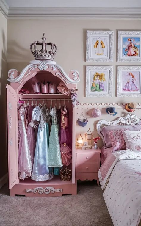 23 Princess Bedroom Ideas: Create Your Fairytale Retreat – StallionZo Princess Decor Bedroom, Minimalist Princess Bedroom, Princess Bunk Bed Ideas, Fairy Tale Bedroom Ideas, Kids Princess Room, Disney Princess Room Ideas Toddler, Toddler Girl Princess Bedroom, Girl Princess Bedroom, Farmhouse Princess Bedroom