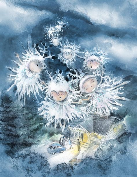 Snowflake Fairies by asiapasek.deviantart.com on @DeviantArt Snowflakes Illustration, Christmas Fairies, Fairy Illustration, Snow Fairy, Winter Illustration, Wall Art Printables, Christmas Fairy, Art Printables, I Am In Love