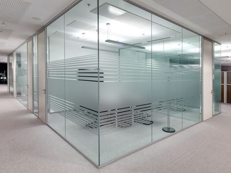 Glass Frosting Frosted Window Design, Glass Office Doors, Glass Film Design, Glass Partition Designs, Glass Wall Office, Glass Wall Design, Glass Office Partitions, Deur Sticker, Glass Partition Wall