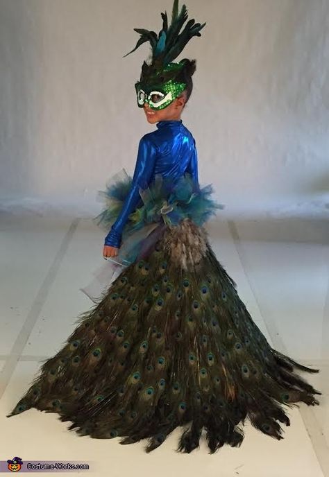 Peacock Fancy Dress For Kids, Peacock Costume Kids, Peacock Costume Diy, Peacock Halloween Costume, Peacock Halloween, Diy Peacock, Fancy Dress Costumes Kids, Halloween Makeup For Kids, Peacock Wings