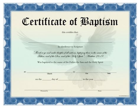 Free Printable Certificate of Baptism Baby Dedication Certificate, Free Printable Certificates, Christian Baptism, Free Gift Certificate Template, Certificate Of Completion Template, Editable Certificates, Awards Certificates Template, School Certificates, Printable Certificates